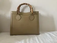 オールドGUCCI バンブーハンドル トートバッグ ベージュのサムネイル