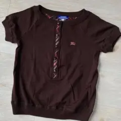 美品 バーバリーブルーレーベル ノバ チェック 半袖 ニット カットソー M