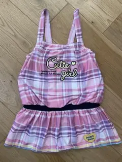 130 ピンクチェック　水着