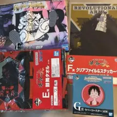 一番くじワンピース　コースター・クリアファイル・タオル3枚セット