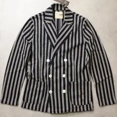 MORGANO☆新品4.5万円モルガーノ ネイビー色コットンニットジャケット 