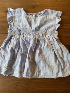 petit main チュニック 110サイズ 薄い青