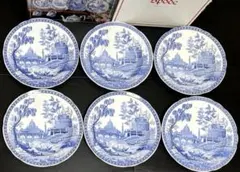 スポード ブルールーム コレクション ローマ 皿26.5cm 6枚 未使用品