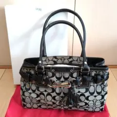 COACH コーチ ハンドバッグ シグネチャー ブラック F13065
