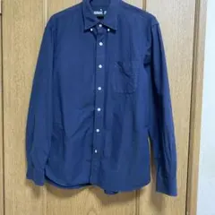 無印良品　ボタンダウンシャツ　ネイビー　XLサイズ