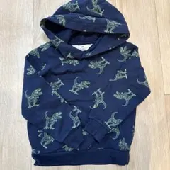 H&M 恐竜柄ネイビー パーカー US 5T/6