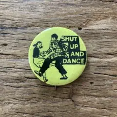 60's 70's ヴィンテージ　缶バッジ　SHUT UP スカ　ロカビリーのサムネイル