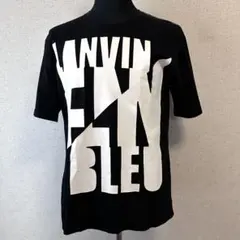 ⁠【極美品】ランバンオンブルー ビッグロゴ Tシャツ 50 L 黒 肩ステッチ⁠のサムネイル