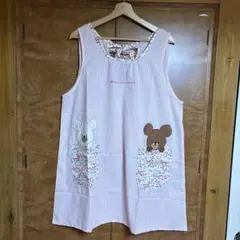 くまのがっこう おはなばたけ エプロン M～L ピンク