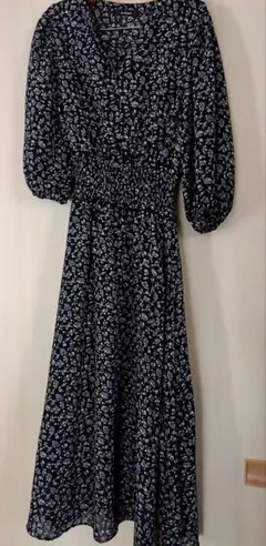 Wcloset　ダブルクローゼット　花柄　ロングワンピース　フリーサイズ