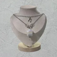 星スター音符ボタン蝶々パールビーズハンドメイドネックレスウィッシュコアフェアリー