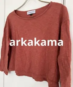 arkakama アルカカマ キッズ　ロングTシャツ　オレンジ　ハロウィンのサムネイル