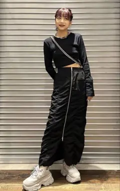 JEANASIS 2wayシャーリングナロースカート