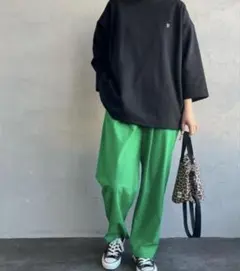 UNIVERSAL OVERALL 7分袖 ドローコード付きポンチTシャツ　M