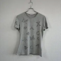 MAX&Co. グレー 半袖ロゴプリントTシャツ L