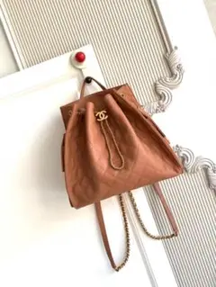 CHANEL ブラウン キルティング バックパック