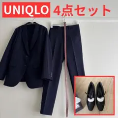 ユニクロ　感動ジャケット&感動パンツセット　パンプスとベルト付き