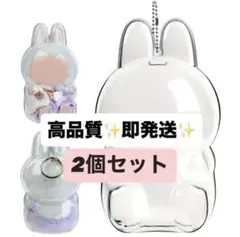 【最安値】ラブブクリアケース2個セットまとめ買いセール中♪LABUBU座りケース