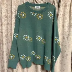 花柄ニットセーター XLサイズ