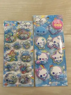 あわわちゃん もっちりシール スパンコールパーティーステッカー