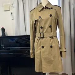 ベージュ トレンチコート チェック裏地