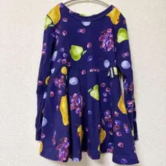 120☆ハッカキッズ フルーツ柄 チュニック 裏起毛