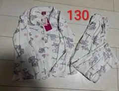 【新品】ディズニー　バンビ　とんすけ　長袖　ベロア　パジャマ　秋冬　130
