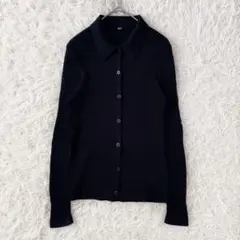 UNIQLO ユニクロ エクストラファインメリノリブポロカーディガン XL