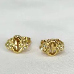 【激レア・刻印有】GIVENCHY ヴィンテージ イヤリング Gロゴ ゴールド