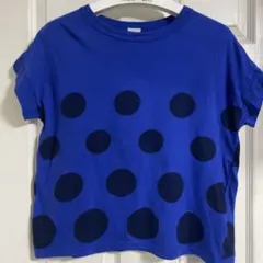 ichi ドット柄 フレンチスリーブTシャツ ブルーのサムネイル