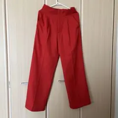 GU 赤 ワイドパンツ スラックス　L