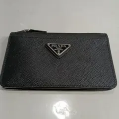 美品PRADA サフィアーノレザー コインケース ブラック