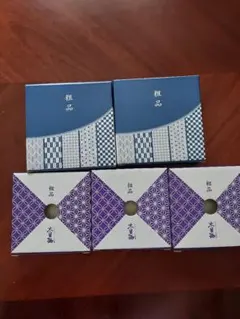 たち吉 青と白のチェック模様と花模様の皿セット