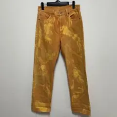 リーバイス　ペイントデニム　リメイク　501 希少　イエロー　オレンジ