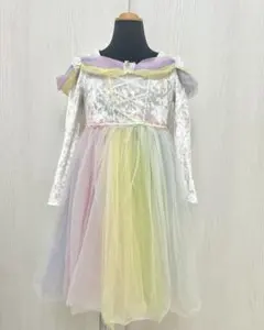 ユニコーン風ワンピース！プリンセスドレス！虹色ワンピース！サイズ120cm