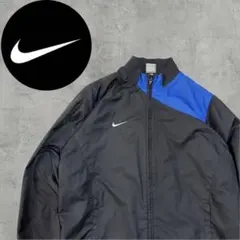 【即発送】00s NIKE ナイキ ナイロンジャケット ブラック L 刺繍ロゴ