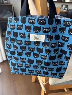 ハンドメイド　バック　ネコ柄