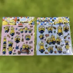 ミニオンズ キラキラぷっくりシール 2枚