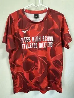 Mizuno 赤色 Tシャツ Lサイズ インターハイ大会用