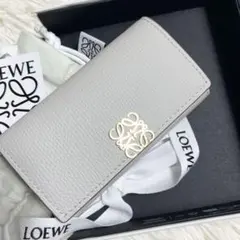 LOEWE アナグラム バーティカルウォレット シルバー金具 - メルカリ
