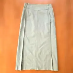 お値下げ❣️✨美品✨ 春スカート 薄いグリーン系 フレアロングスカート Lサイズ