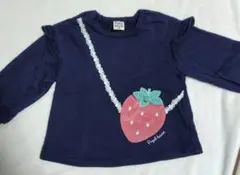 Pupil House いちごポシェット柄トレーナー 90