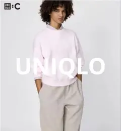 UNIQLO C スムースコットンクルーネックセーター ピンク