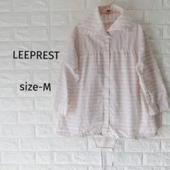 300円〜 マルチボーダー柄♪ LEE PREST シャツブラウス Mサイズ