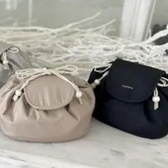 【新品】ilsolore 巾着ポーチ ベージュ