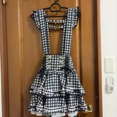 LIZLISA はしごリボンギンガムティアードスカパン