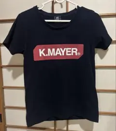 KRIFF MAYER ロゴプリント 半袖Tシャツ ネイビー