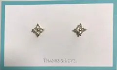 マグネットイヤリング Gクリスタルフラワー×クリアー