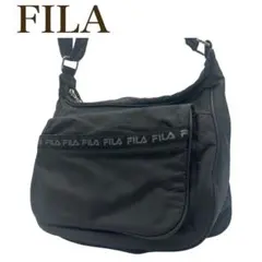 FILA フィラ ナイロン ショルダーバッグ ブラック 多収納 斜め掛け可