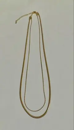 ゴールド 2連ネックレス 長さ調整可能